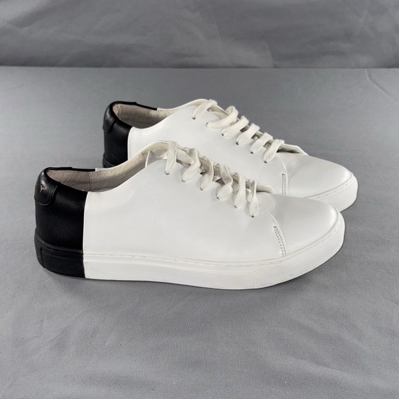THEY New York White And Black Leather Sneakers Size 37 Handmade - Picture 9 of 9